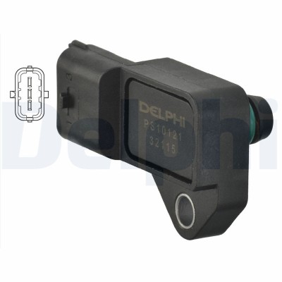 DELPHI PS10121 Senzor, presiune galerie admisie foto