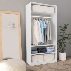 vidaXL Șifonier, alb, 100x50x200 cm, lemn prelucrat