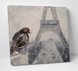 Cumpara ieftin Tablou decorativ Eifel, Modacanvas, 50x50 cm, canvas, multicolor