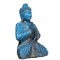 Statueta din lemn pictat manual Teaching Buddha Turquoise, M