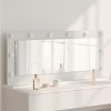 VidaXL Oglindă de toaletă Alb 100 x 45 x 18 cm Lemn compozit și sticlă