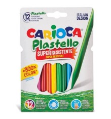 Creioane Plastifiate Carioca Plastello 12 Bucati/Set foto