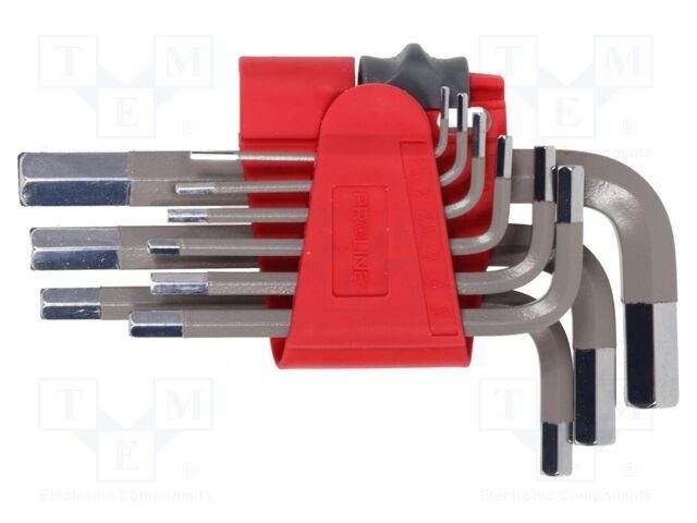 Set chei imbus PROLINE 9 piese oțel S2 1.5-10 mm