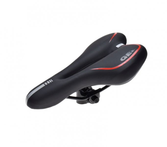 Sa bicicleta, confort gel, cu gaura ventilatie, culoare negru/rosu Cod:AWR2081