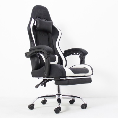 Scaun ergonomic pentru gaming, cotiere, tetiera, suport lombar, spatar rabatabil, suport picioare, inaltime reglabila foto