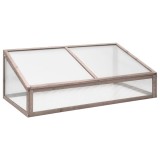 vidaXL Seră, gri, 110x58,5x39 cm, lemn de brad