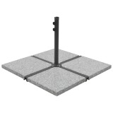 VidaXL Placă de greutate umbrelă, gri, 25 kg, granit, pătrat