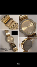 Ceas dama Michael Kors,colectia Darci,GOLD foto