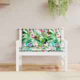 Set 2 Perne Banca Gradina Multicolor 100x50x7cm Poliester Exterior, Imprimeu Floral