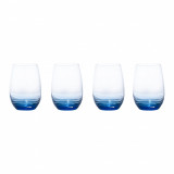 Cumpara ieftin Set 4 pahare pentru vin - Mikasa- Swirl Cobalt Stemless Wine Glass 16.5OZ | Creative Tops