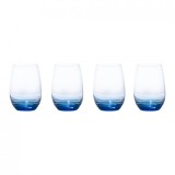 Cumpara ieftin Set 4 pahare pentru vin - Mikasa- Swirl Cobalt Stemless Wine Glass 16.5OZ | Creative Tops