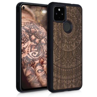 Husa pentru Google Pixel 4a 5G, Lemn, Maro, 53901.01 foto