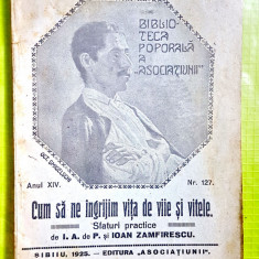 E71-Carte veche Romania-Sibiu 1925-Cum sa ne ingrijim de vie si vite brosura.