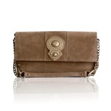 Cumpara ieftin Poseta Piele Intoarsa Mocca Aurora, Handmade Grecia, Dama, Clutch, Crossbody, Geanta de Umar, 20x32x6 cm, Curea Lant Ajustabila