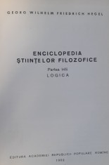 ENCICLOPEDIA STIINTELOR FILOZOFICE, LOGICA HEGEL