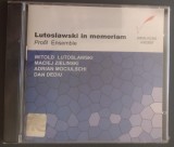CD ORIGINAL SIGILAT: PROFIL ENSEMBLE - LUTOSLAWSKI IN MEMORIAM: WITOLD LUTOSLAWSKI / MACIEJ ZIELINSKI / ADRIAN LEONARD MOCIULSCHI / DAN DEDIU (2004)