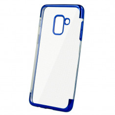 Husa TPU OEM Electro pentru Xiaomi Redmi Note 9 Pro / Xiaomi Redmi Note 9S, Albastra Transparenta
