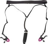 Bikini Bad Kitty cu Perle si Vibrator, Negru