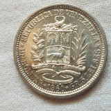 Moneda 1 Bolivar 1960 Venezuela argint perfect, America de Nord