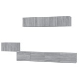 Cumpara ieftin Set dulapuri TV, 5 piese, gri sonoma, lemn prelucrat