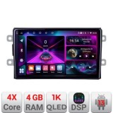 Navigatie Dacia dupa 2012 A-Dacia 4+64 InCell Display 1K Android Waze USB Navigatie Internet Youtube Radio CarStore Technology