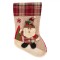 Cizmuliță Decorativă Crăciun, Model Moș Crăciun 3D, Bordo/Bej, 40cm, Poliester