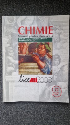 CHIMIE MANUAL PENTRU CLASA A 9-A - Fatu, David, Grecescu foto