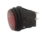 Intrerupator Rocker rotund SPDT ON-OFF Rosu cu led 250V 6A IP55 KCD1-2, CE Contact Electric