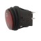 Intrerupator Rocker rotund SPDT ON-OFF Rosu cu led 250V 6A IP55 KCD1-2