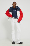 Tommy Jeans geaca de puf femei, culoarea rosu, de iarna
