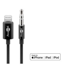 Cablu LIGHTNING audio - Jack 3.5 mm 1m Certificat Apple MFI Goobay foto