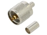 Conector UHF PL-259 mufă tată crimpat pe cablu fenol