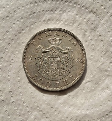Moneda de 500 lei din 1944, argint foto