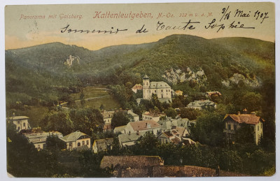 PANORAMA MIT GAISBERG , KALTENLEUTGEBEN , AUSTRIA , CARTE POSTALA , 1907 foto