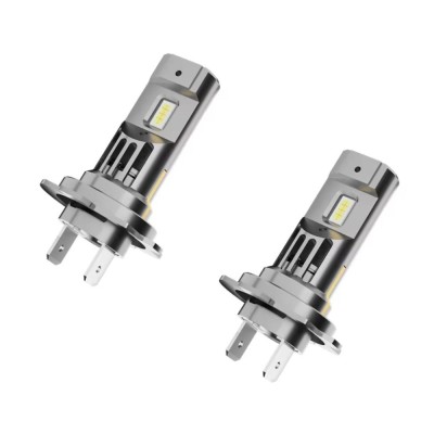 Set 2 becuri auto LED H7 mini, 180W, 12V, fara polaritate, BZRSH, 3570 foto