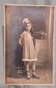 Poza fetita - fotografie tip carte postala - fotografie veche anii 1920, foto studio E. Popp - Bucuresti