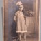 Poza fetita - fotografie tip carte postala - fotografie veche anii 1920, foto studio E. Popp - Bucuresti