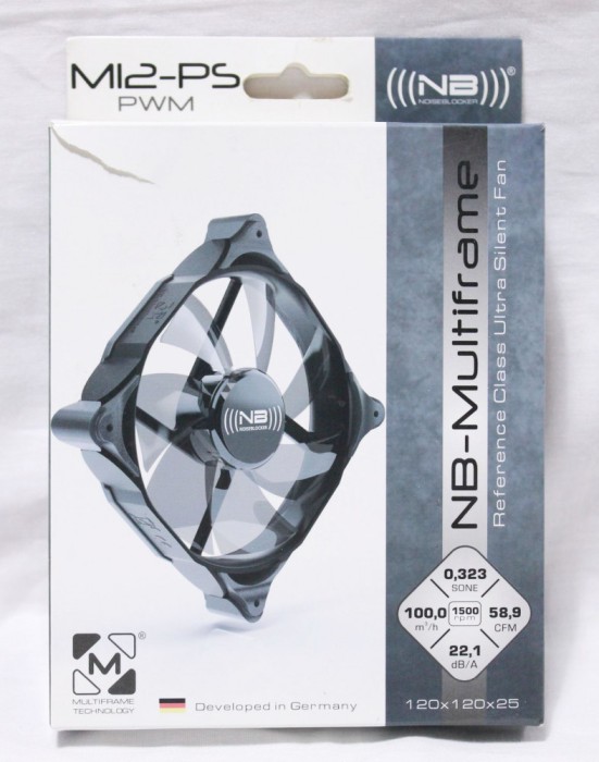 Ventilator silentios Blacknoise PC Noiseblocker L-M12PS Multiframe M12-PS 120x120x25mm 22dB/A