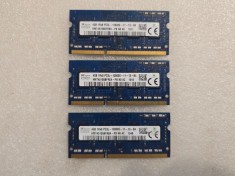 Memorie RAM laptop Hynix 4GB PC3-12800 DDR3-1600MHz 1.35V Low Voltage