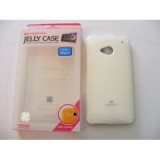 Husa Mercury Jelly HTC One M7 Alb Blister