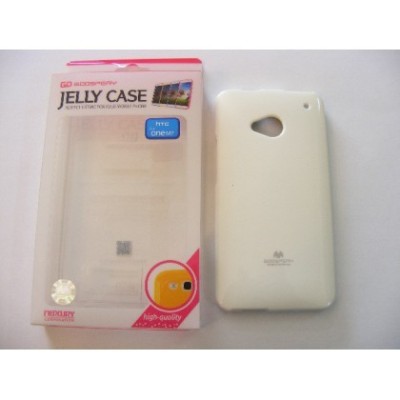 Husa Mercury Jelly HTC One M7 Alb Blister foto