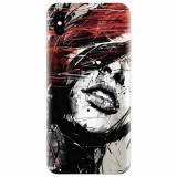 Husa silicon pentru Apple Iphone XS Max, Byroglyphics Woman Drawing