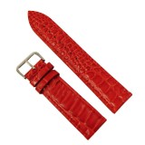 Curea Ceas Piele Rosie Cu Imprimeu Crocodil 12mm - 26mm, Time Veranda