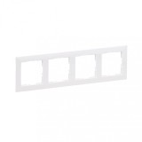Rama ornament 4 posturi Legrand Suno alb 721504