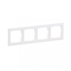 Rama ornament 4 posturi Legrand Suno alb 721504