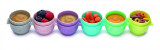 SET 6 RECIPIENTE SILICON SNAP&amp;GO, MELII, 59 ML