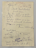 Raluca Eminescu - document manuscris, semnatura olografa