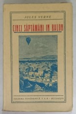 CINCI SAPTAMANI IN BALON de JULES VERNE , EDITIE INTERBELICA