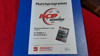 program FC Pfaffikon - FC Greifensee foto