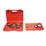 Trusa tester presiune sistem injectie benzina cu 2 manometre, adaptoare universale Breckner Germany